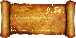 Jászai Szabolcs névjegykártya