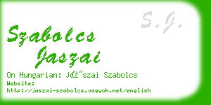 szabolcs jaszai business card